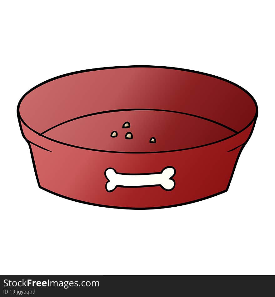 cartoon empty dog food bowl. cartoon empty dog food bowl