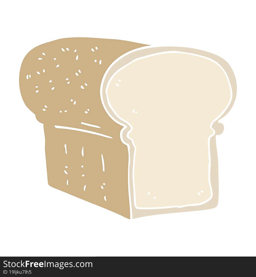 Flat Color Style Cartoon Loaf Of Bread