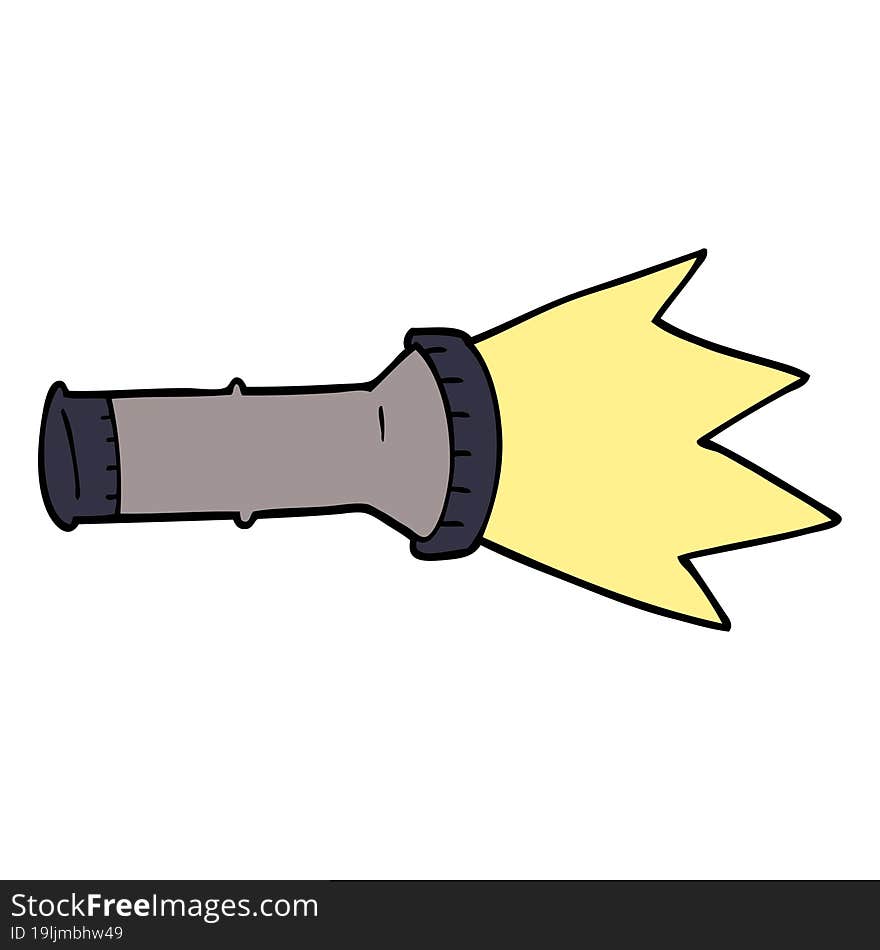 cartoon doodle torch