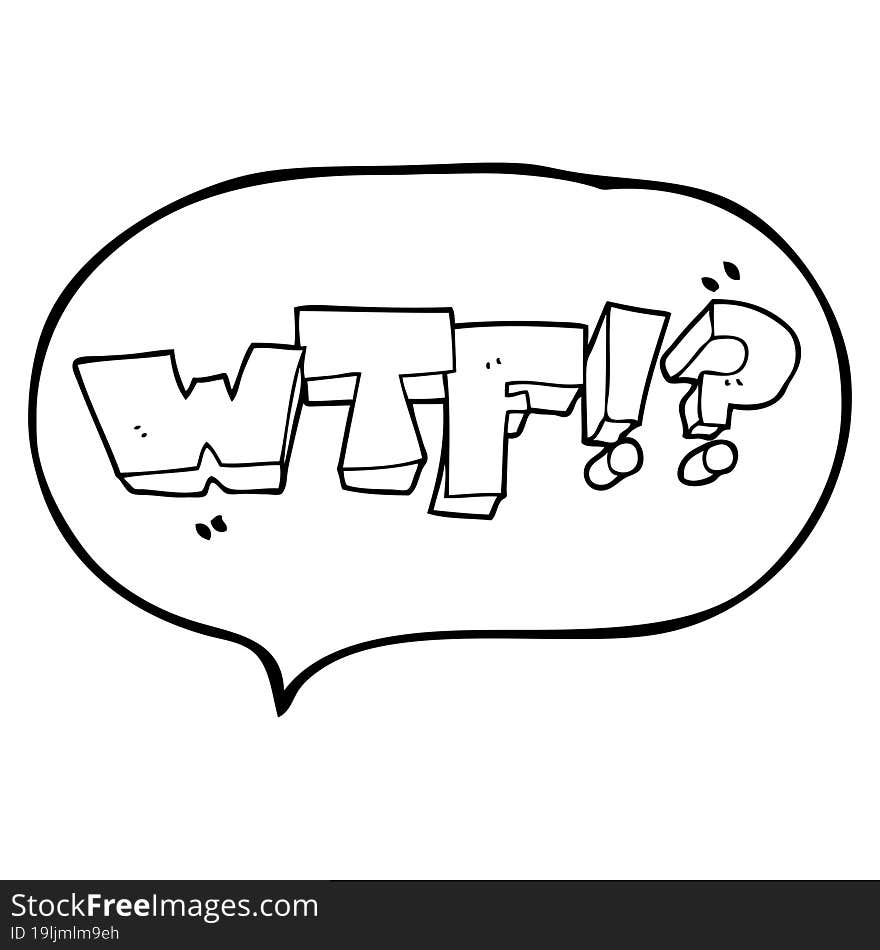 speech bubble cartoon WTF symbol