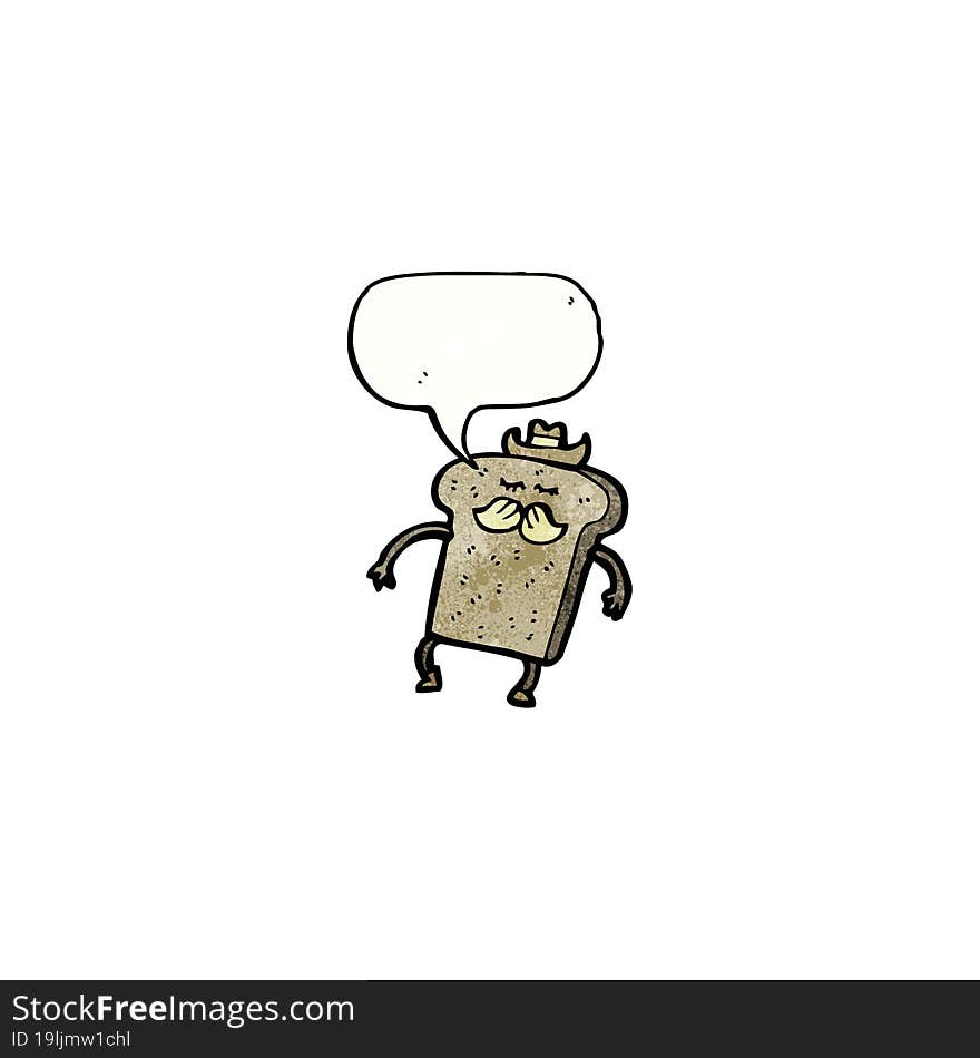 Toast Cartoon Character