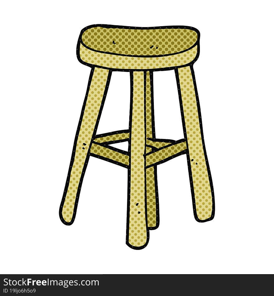 freehand drawn cartoon stool