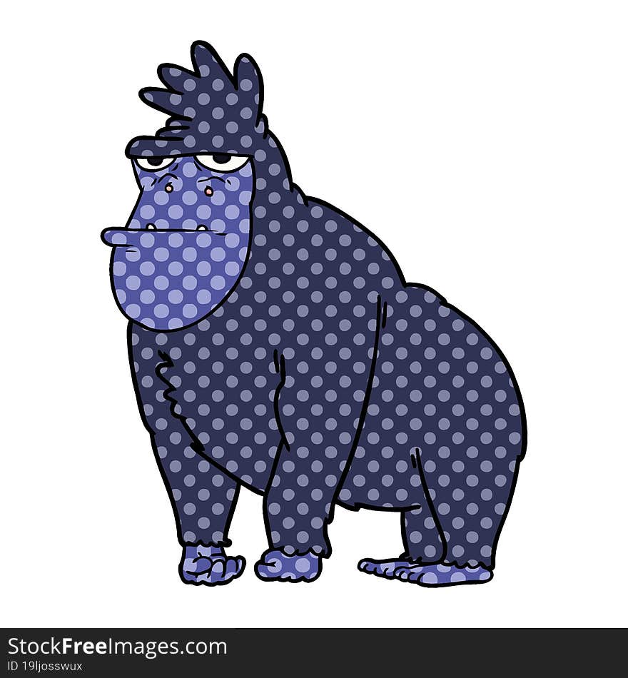 cartoon gorilla. cartoon gorilla