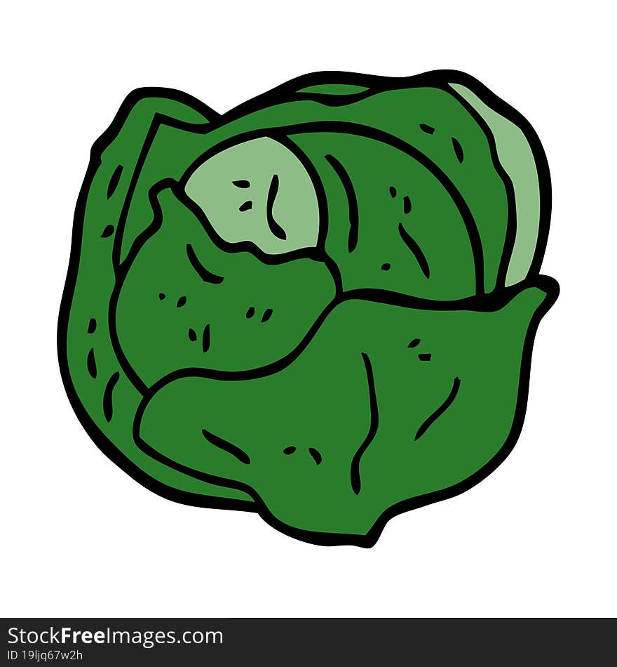 Cartoon Doodle Cabbage