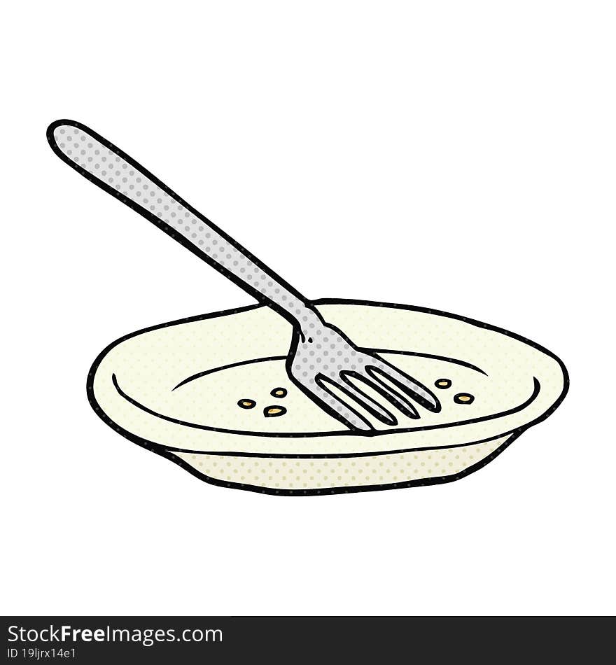 cartoon empty plate