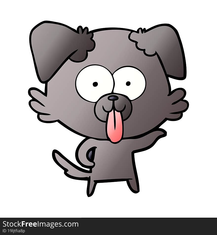 cartoon dog with tongue sticking out. cartoon dog with tongue sticking out