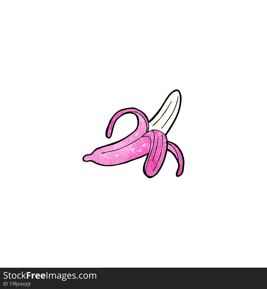 cartoon pink banana