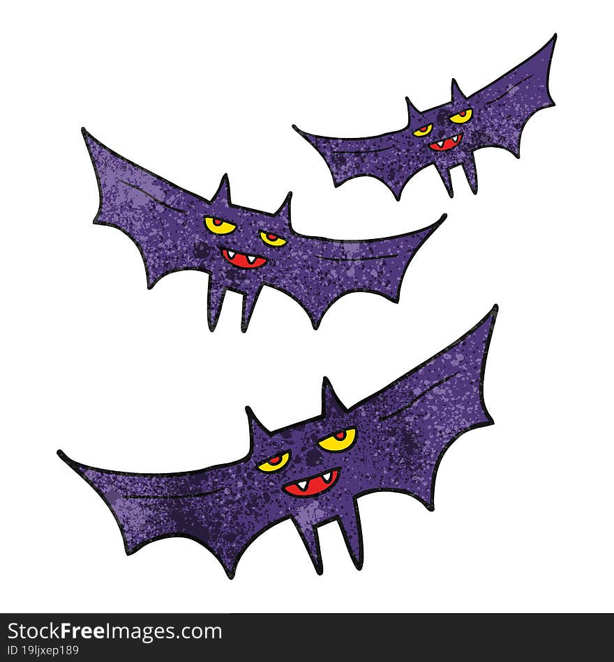 textured cartoon halloween bat