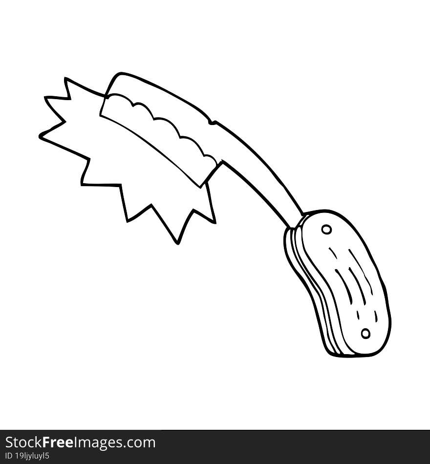 line drawing cartoon sharp razor