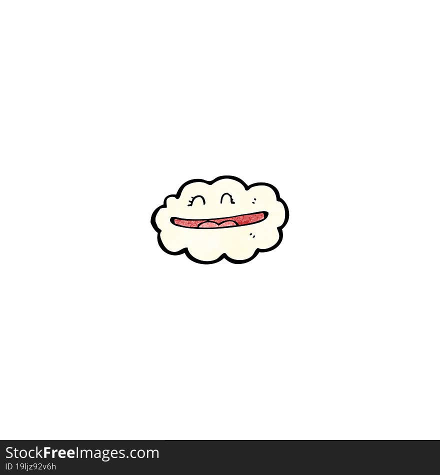 grinning cloud cartoon