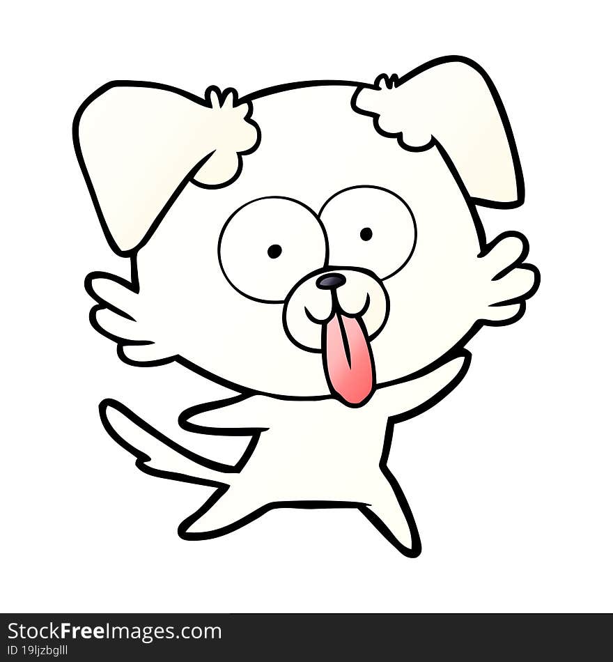 cartoon dog with tongue sticking out. cartoon dog with tongue sticking out