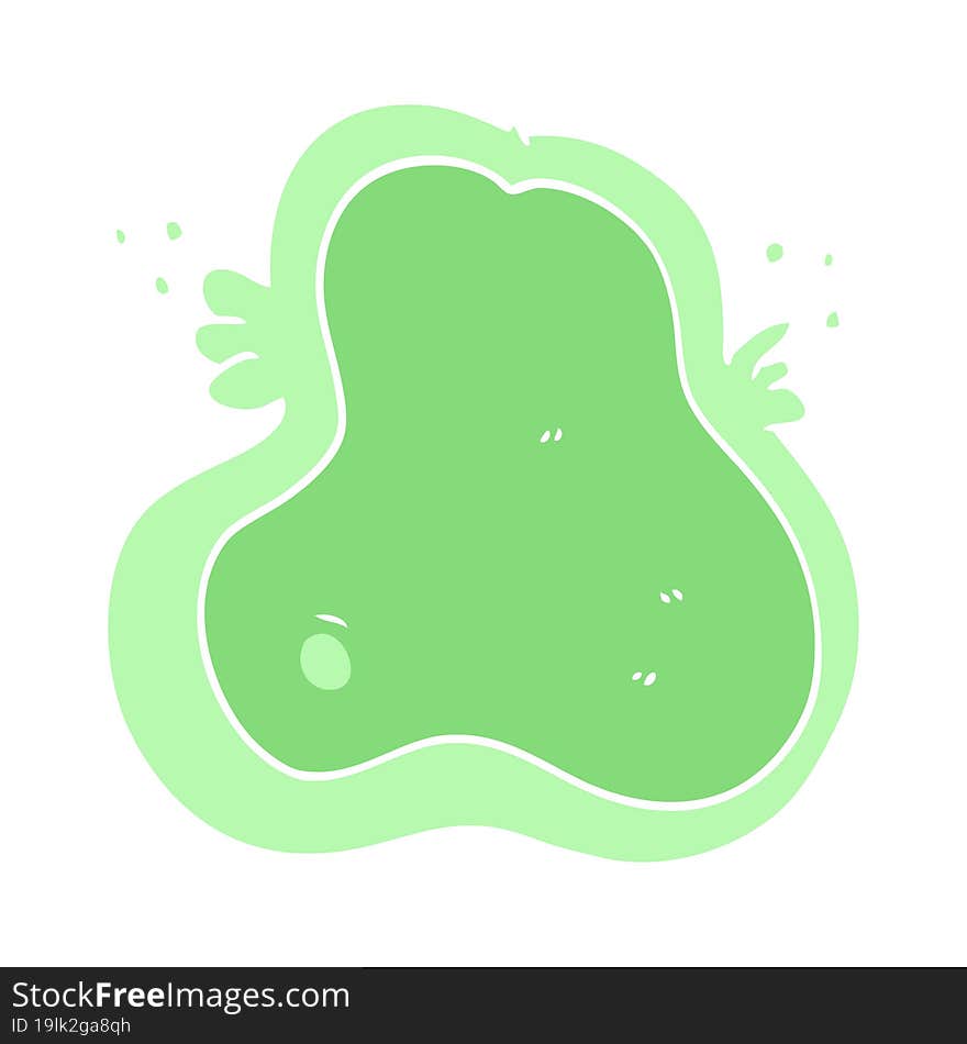 Flat Color Style Cartoon Amoeba