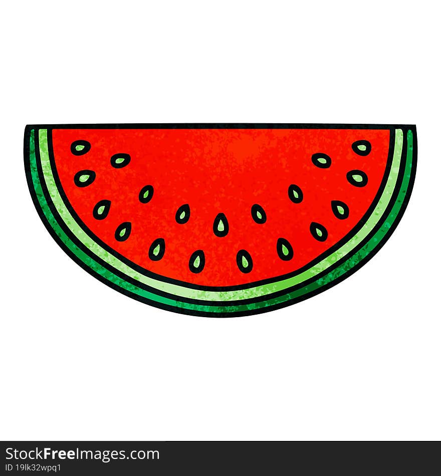 quirky hand drawn cartoon watermelon