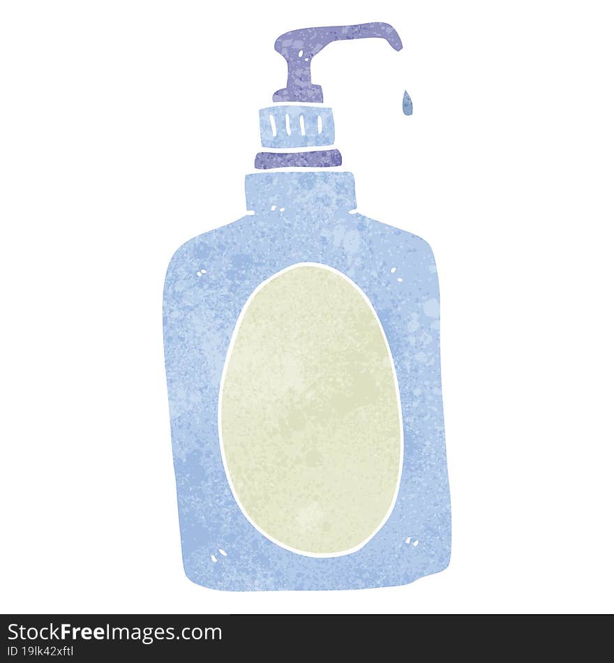 freehand retro cartoon hand soap