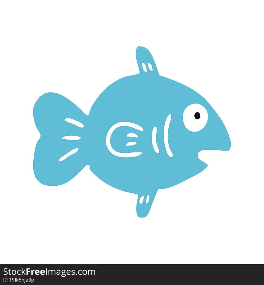 hand drawn cartoon doodle of a marine fish