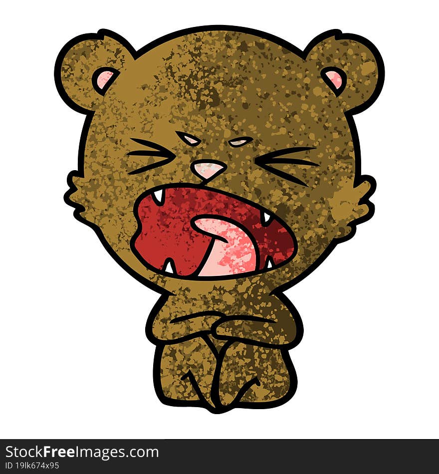 angry cartoon bear. angry cartoon bear