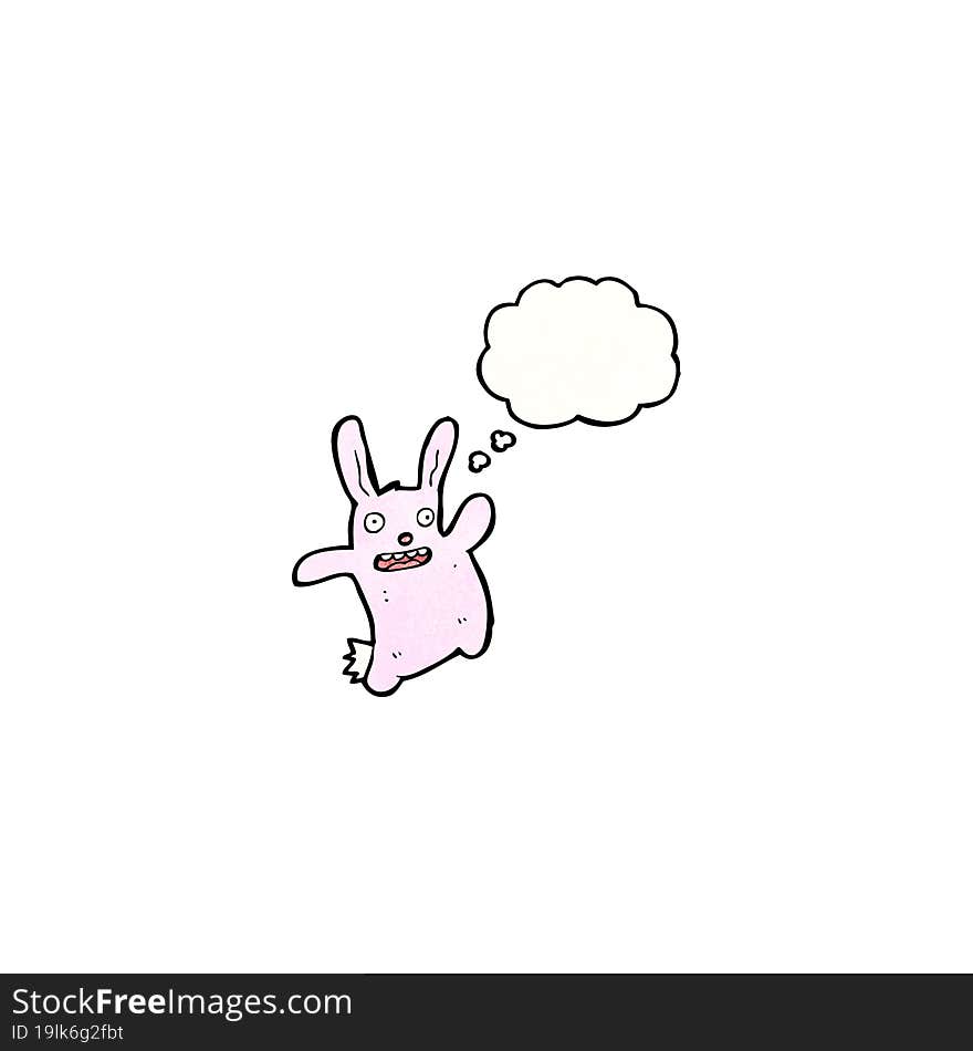 Funny Pink Rabbit Cartoon