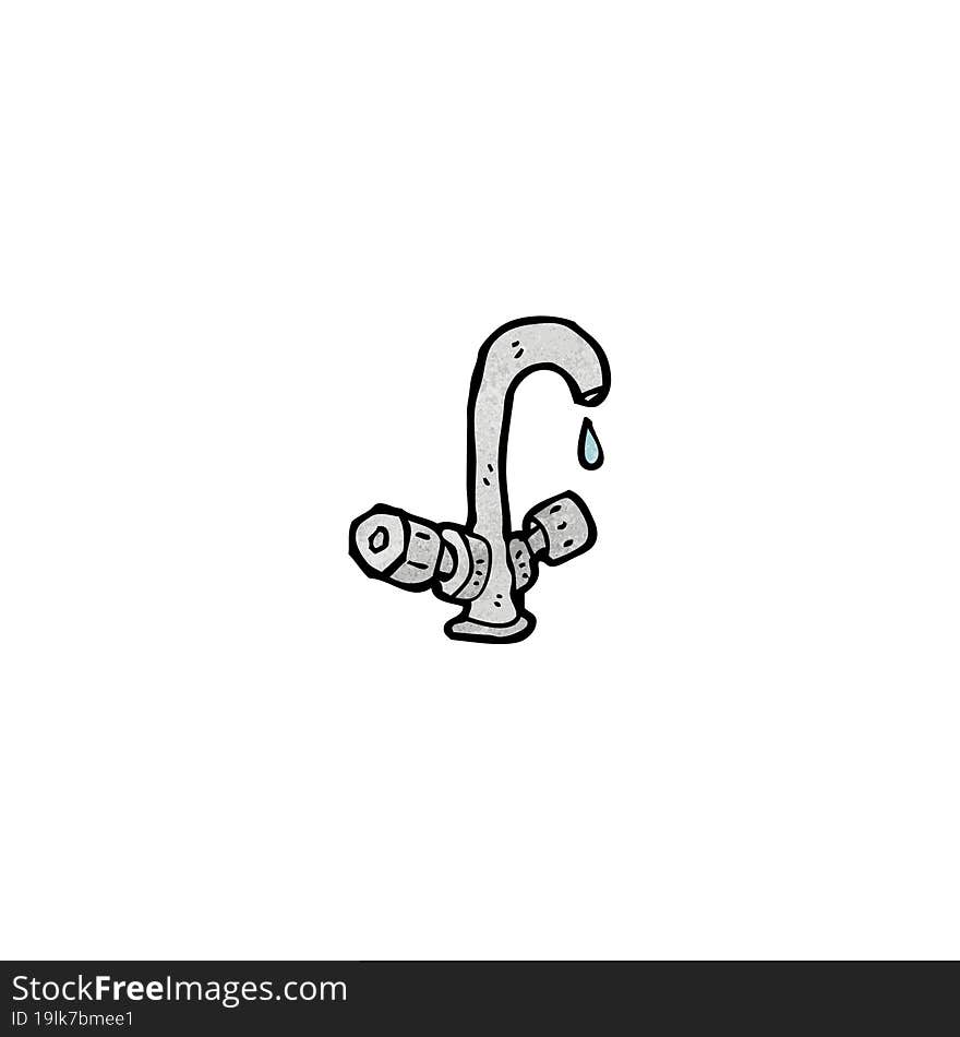 cartoon dripping faucet