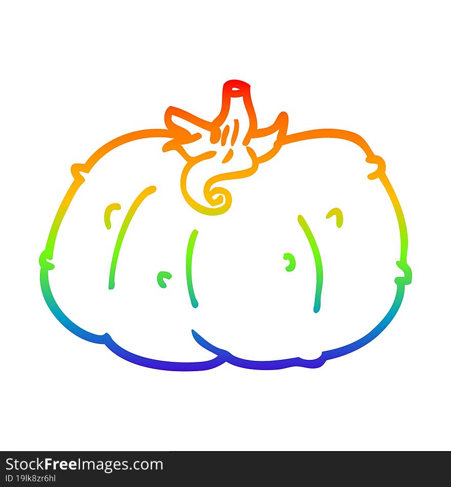 rainbow gradient line drawing cartoon winter squash