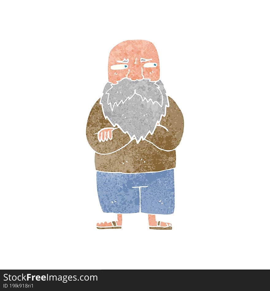 cartoon old man