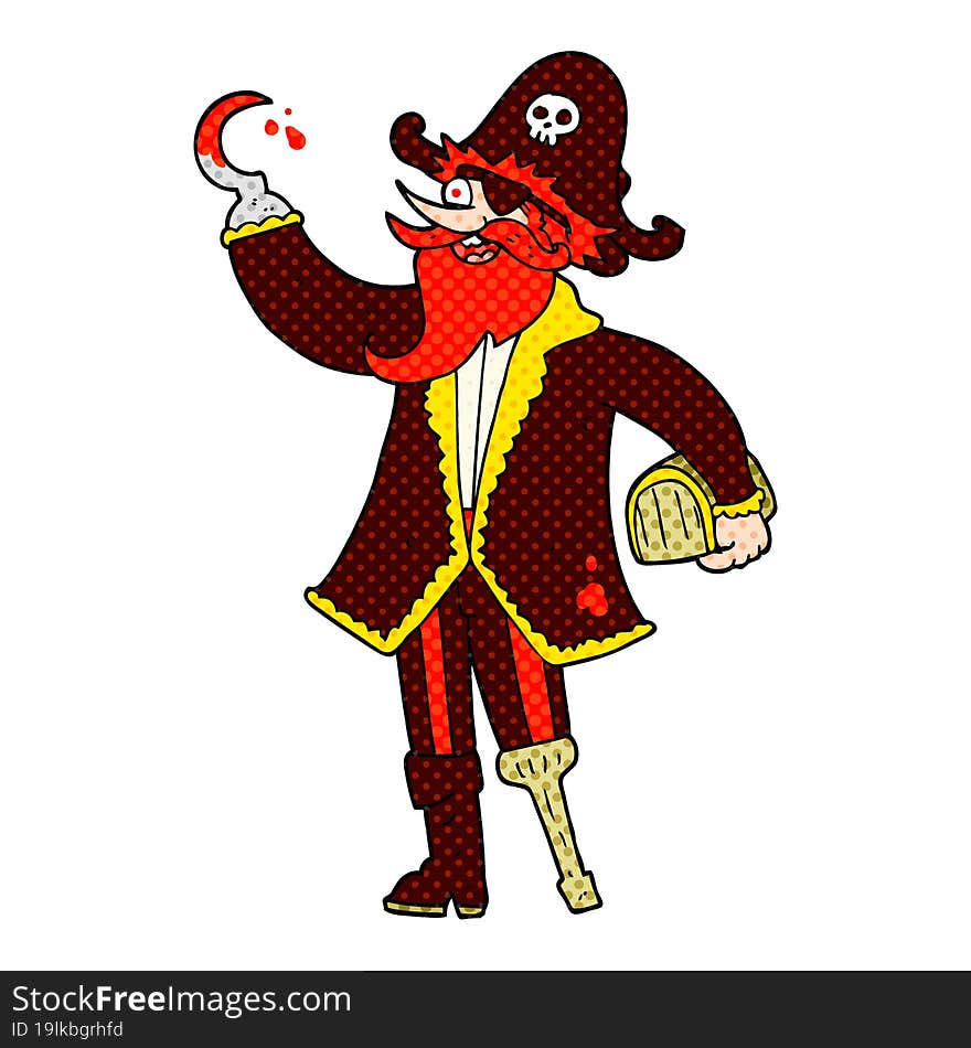 cartoon pirate captain