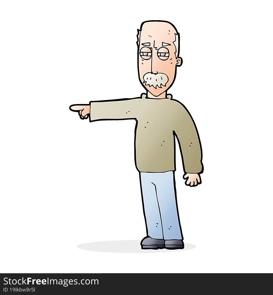 cartoon old man gesturing Get Out