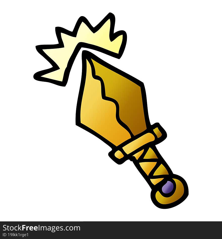 cartoon doodle small magical dagger