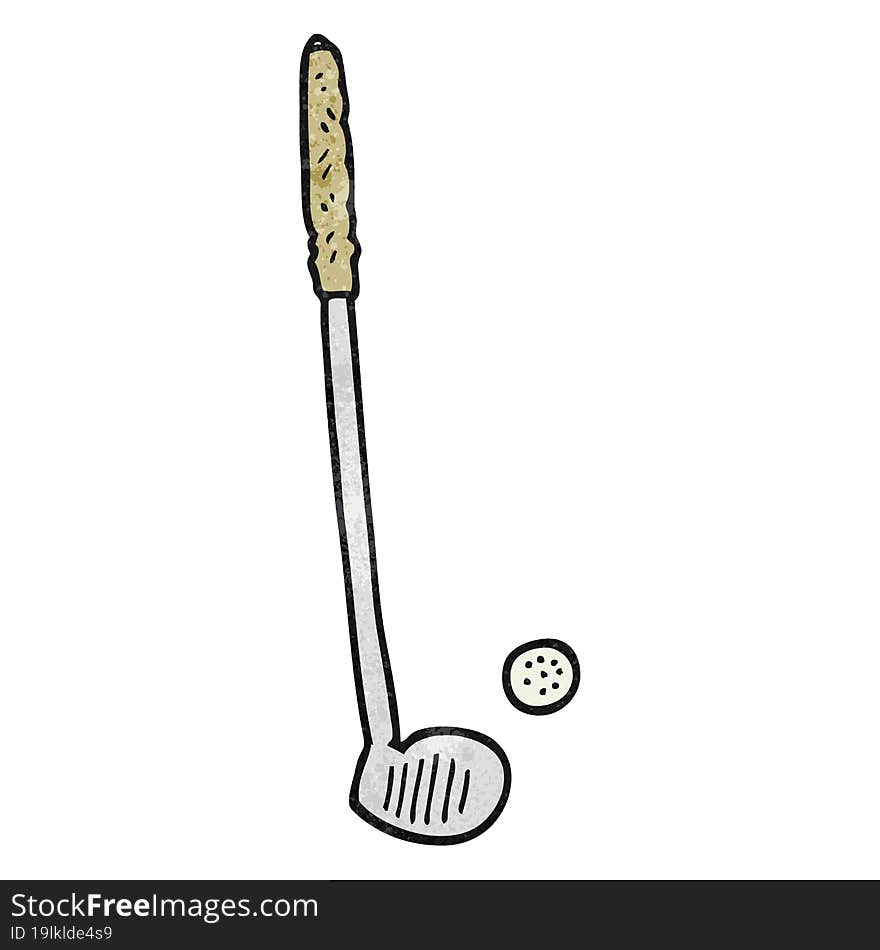 textured cartoon golf club