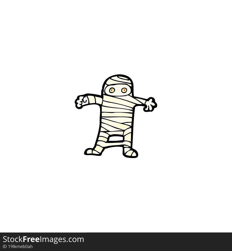 cartoon halloween mummy