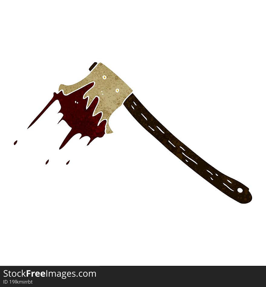 cartoon bloody axe