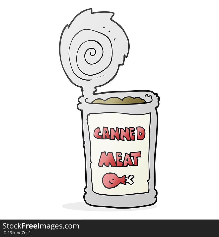 cartoon canned meat