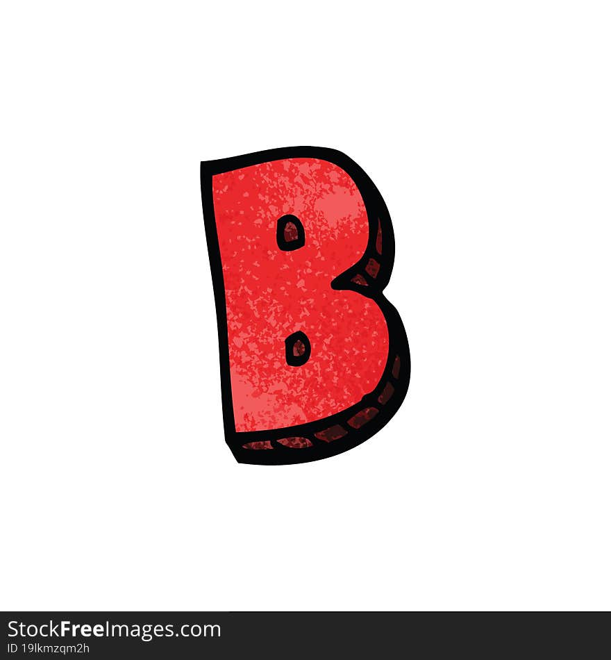 Cartoon Doodle Letter B