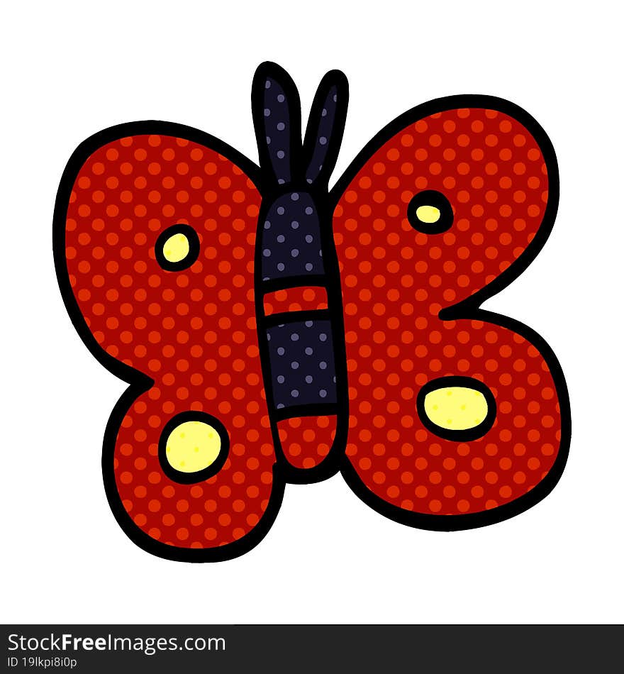 cartoon doodle butterfly