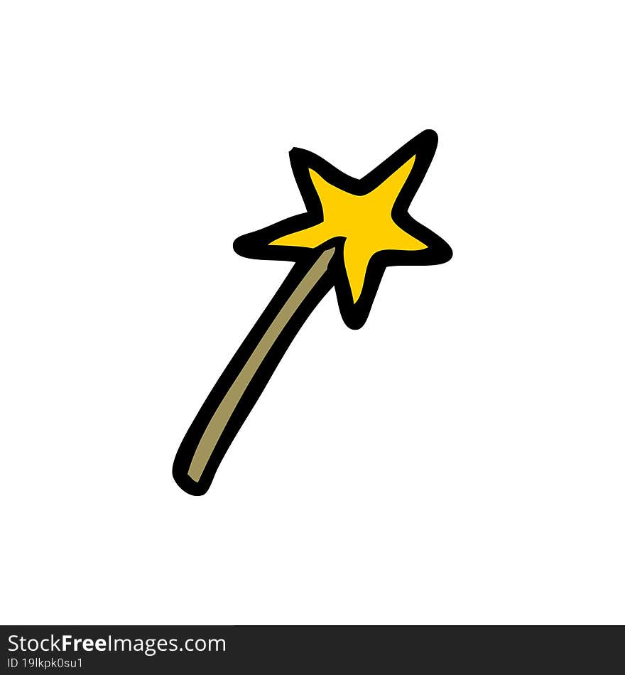 cartoon magic wand. cartoon magic wand