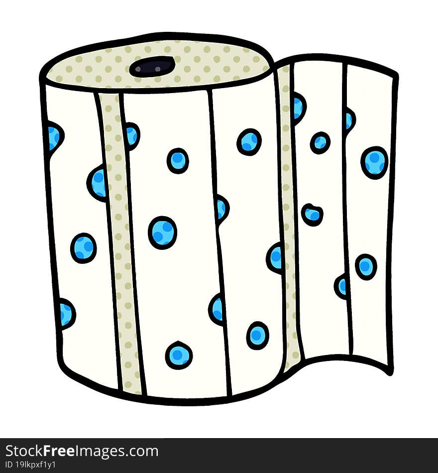 cartoon doodle dotty kitchen roll