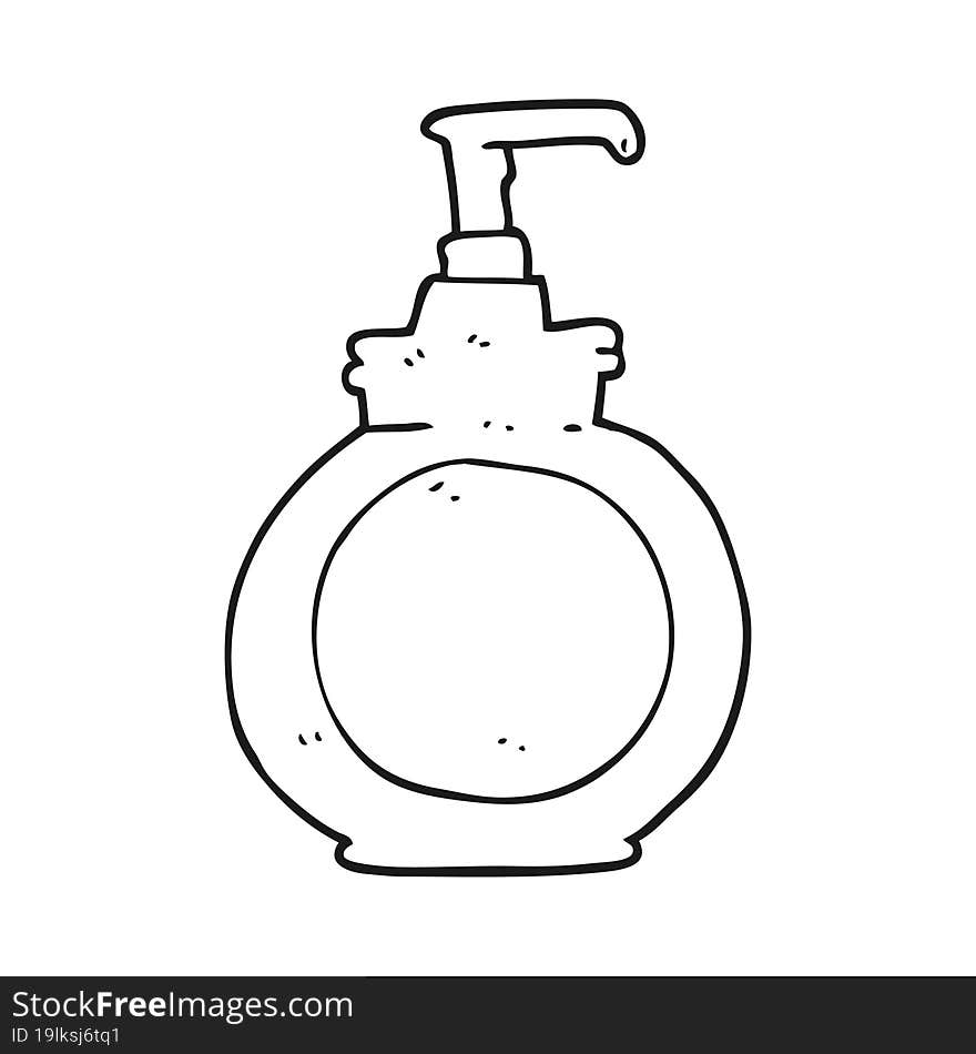 black and white cartoon hand wash