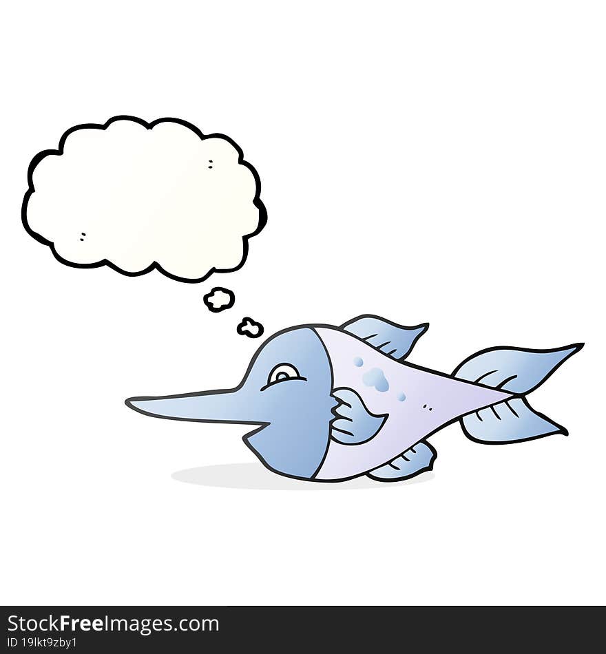 Thought Bubble Cartoon Swordfish