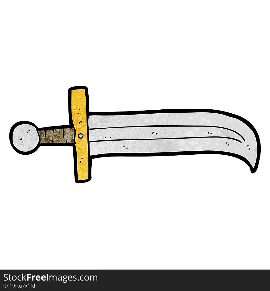 textured cartoon sword