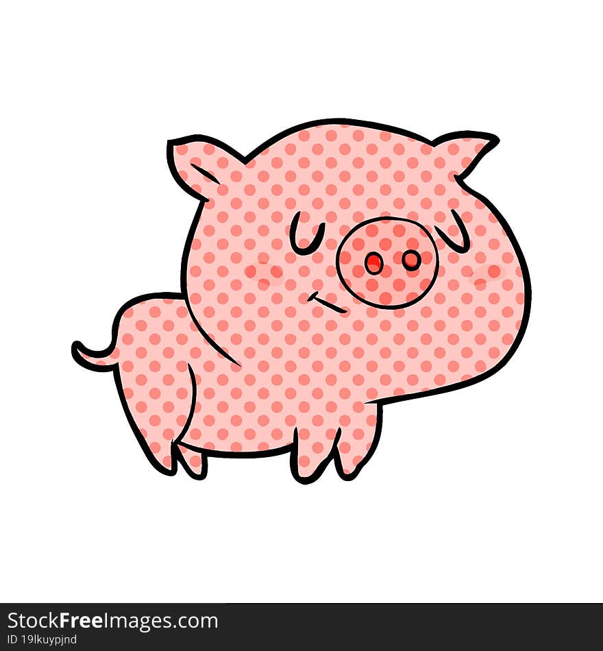 cute cartoon pig. cute cartoon pig