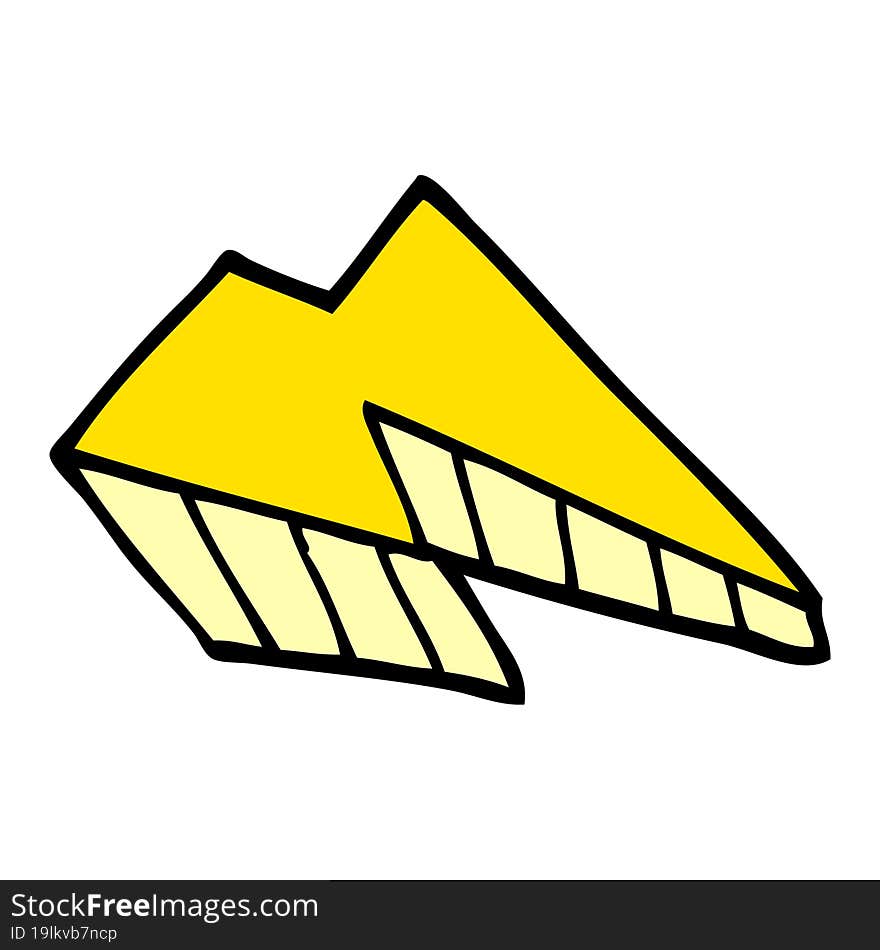 cartoon doodle lightening bolt