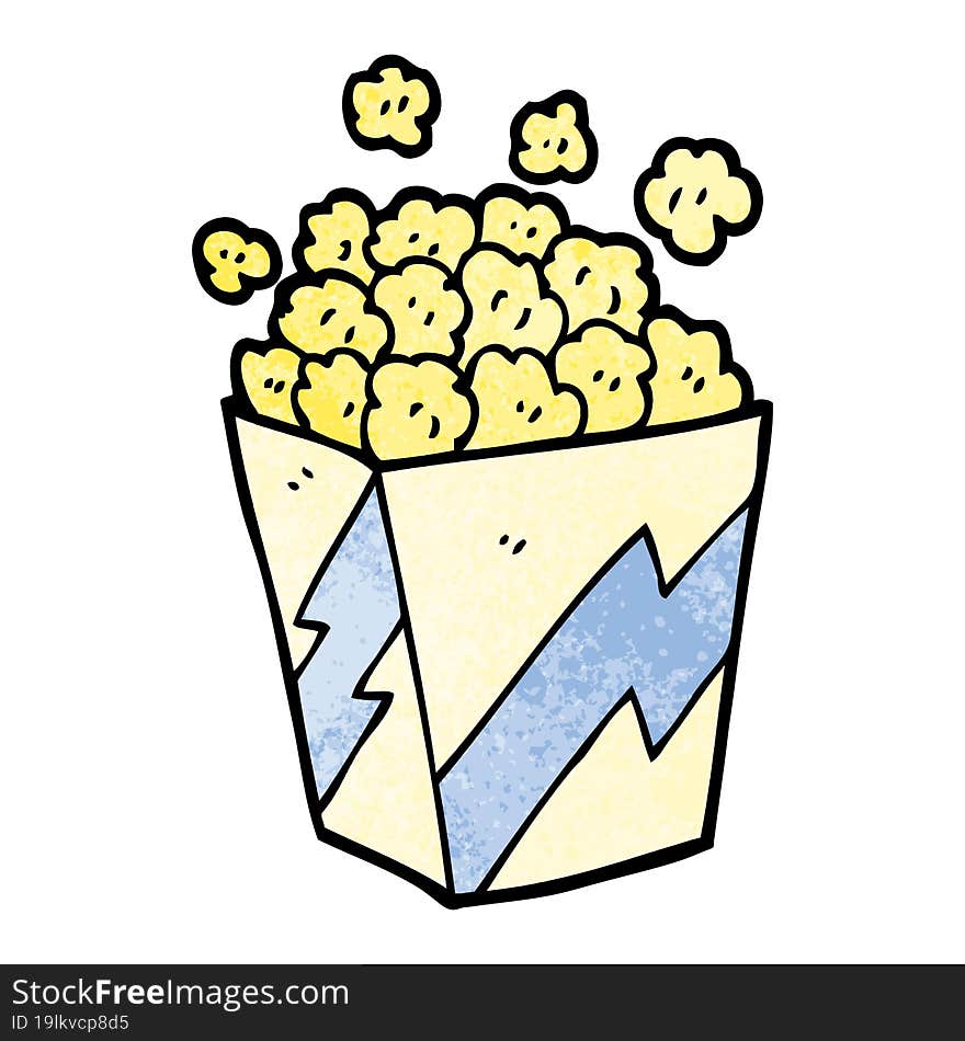 cartoon doodle popcorn