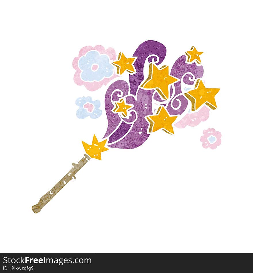 cartoon magic wand