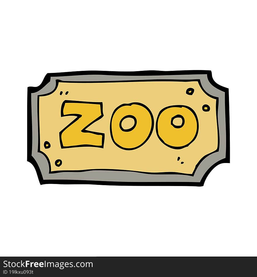 cartoon zoo sign