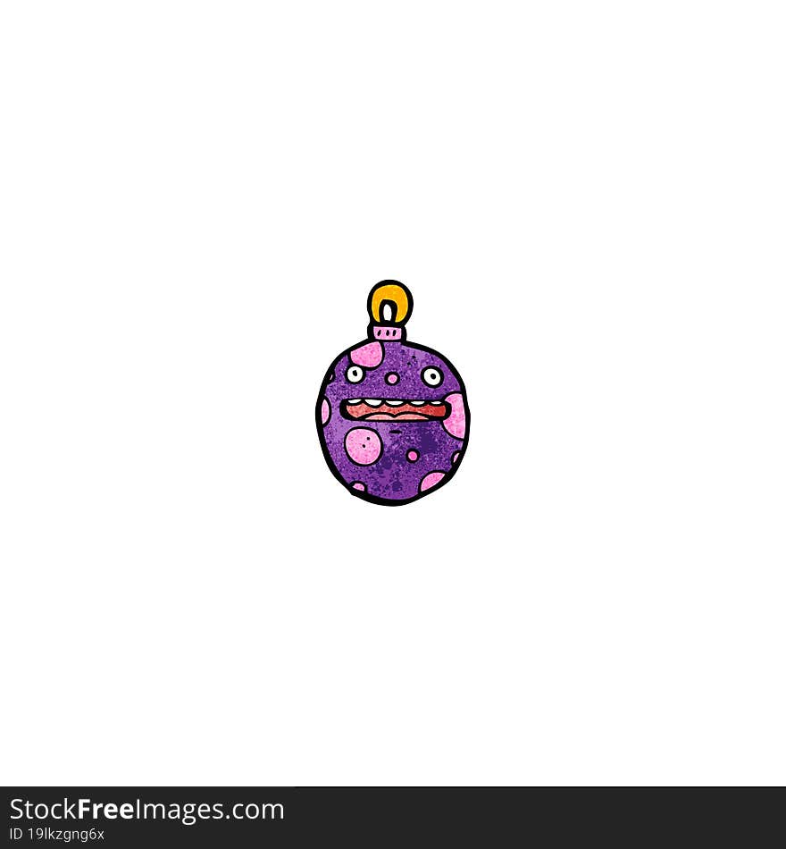 cartoon christmas bauble