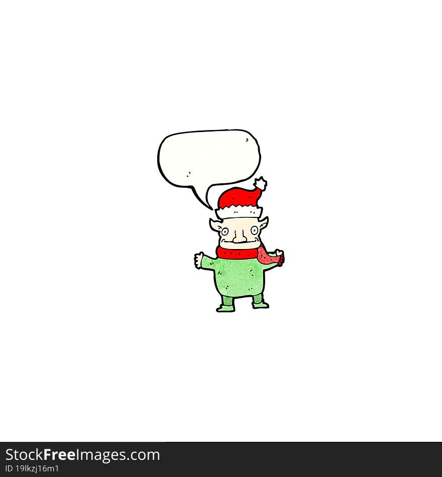 christmas elf cartoon character