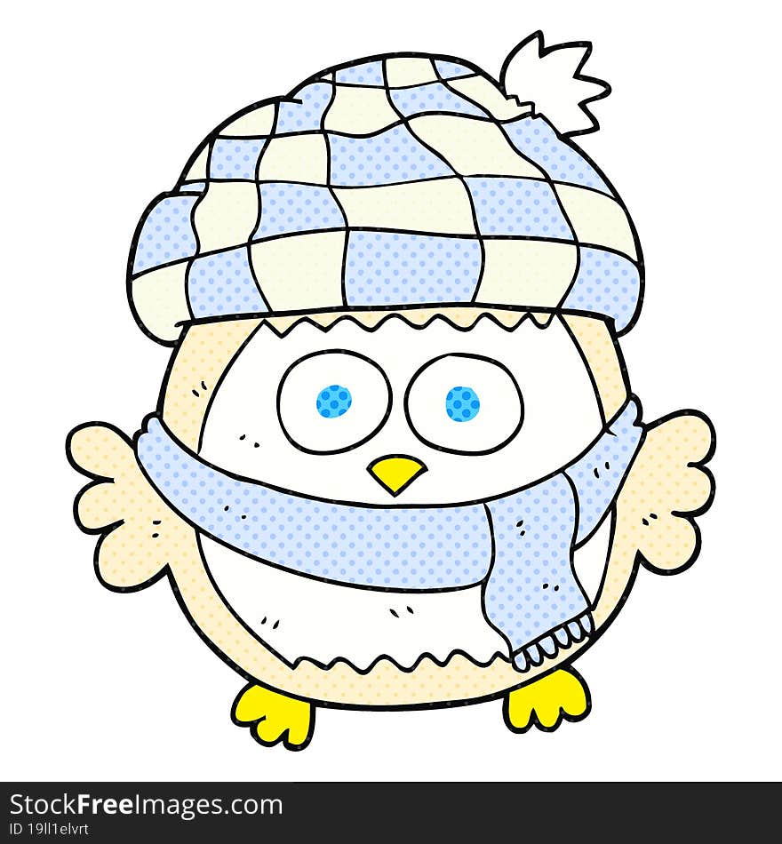 cartoon cute little owl