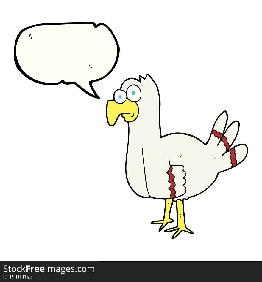 Speech Bubble Cartoon Bird