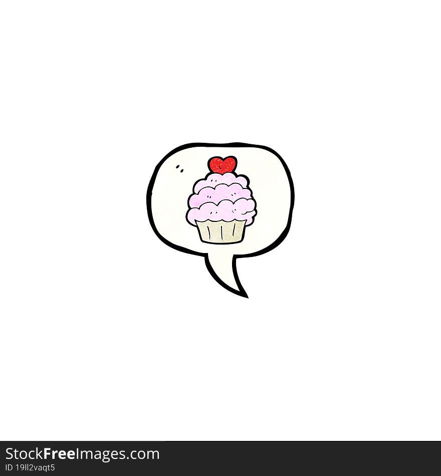 Cartoon Cupcake Symbol