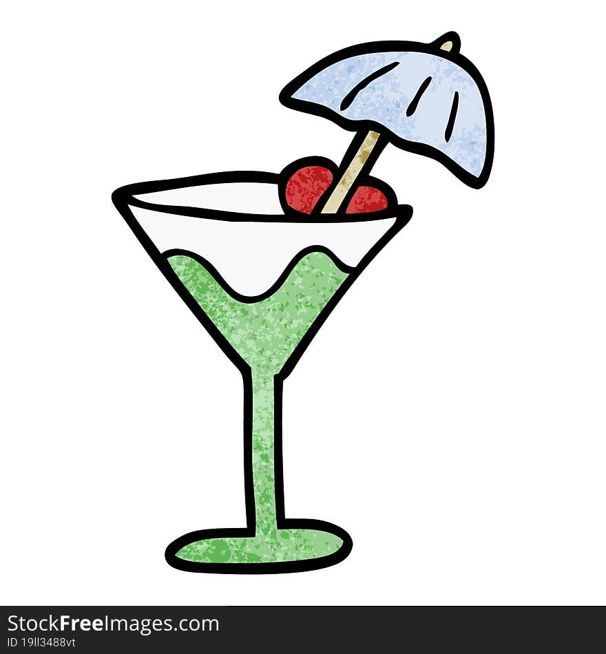 Cartoon Doodle Cocktail