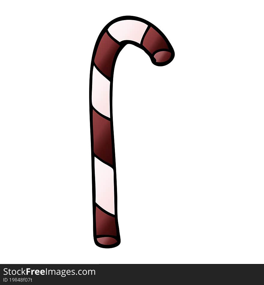 cartoon doodle candy cane